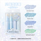 Cameo Shell Shimmering Blue Pastel Highlighters - 4 Colors Set