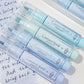 Cameo Shell Shimmering Blue Pastel Highlighters - 4 Colors Set