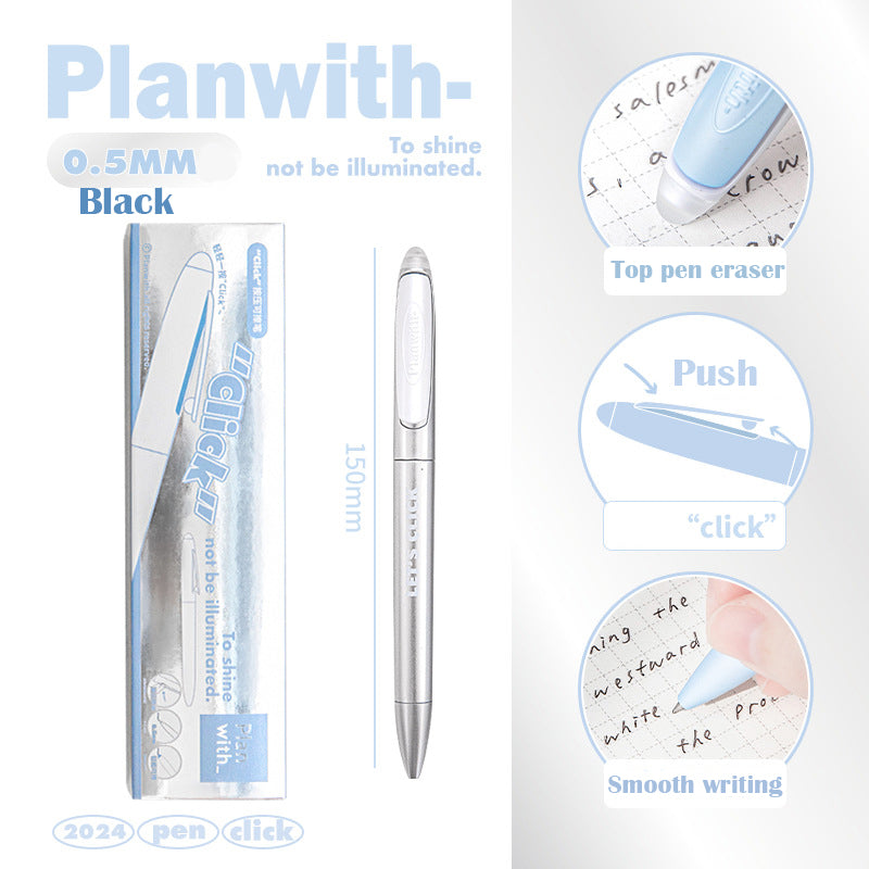 Rosyposy Erasable Gel Pen - Sleek Korean Minimalist Style