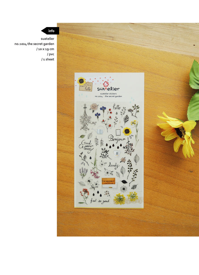 Suatelier Stickers No. 1024 : the secret garden | Garden & Flowers Theme