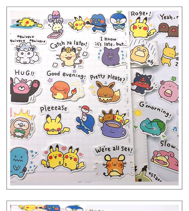 32 PCS Kawaii pokemon Stickers/ cute stickers/DIY/