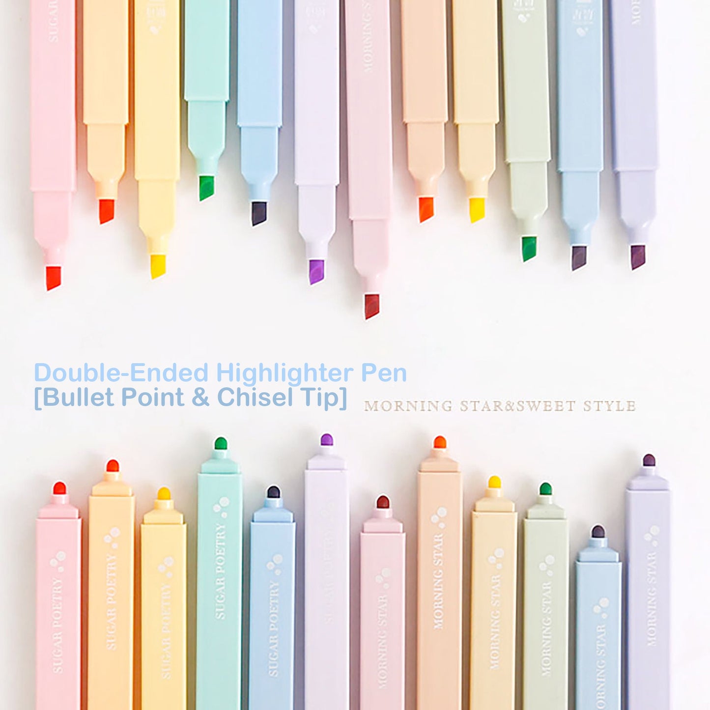 Haile Double Tip Highlighter Pens Macaron Color Manga - Temu United Arab  Emirates