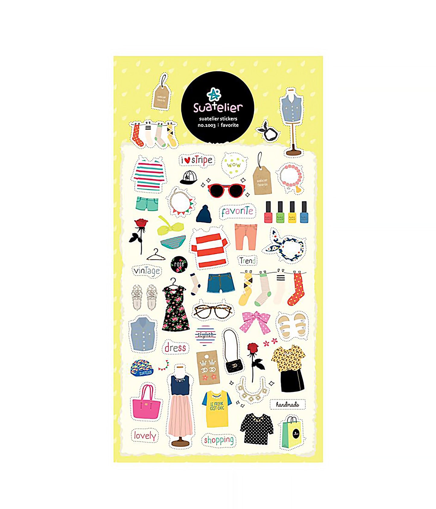 Suatelier Korean Stickers, Decorate your summer themed journal | Water proof cute Stickers #1003