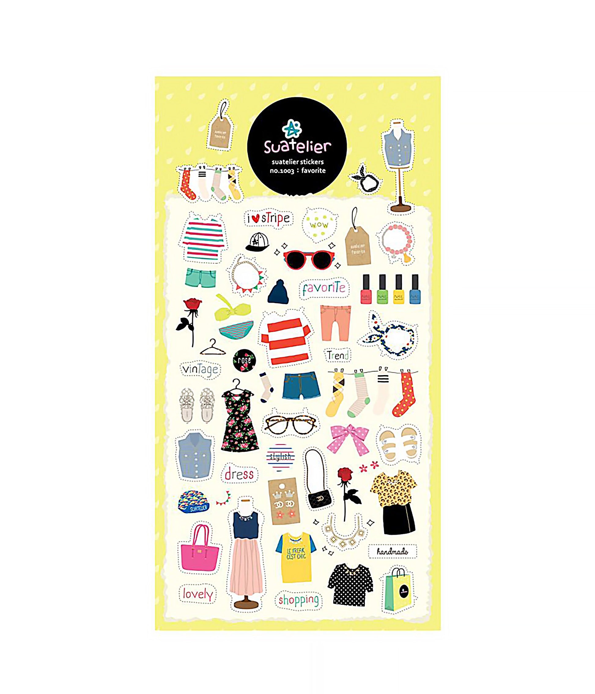 Suatelier Korean Stickers, Decorate your summer themed journal | Water proof cute Stickers #1003