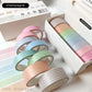 8 Rolls Basic Washi Tape Set | light color simple washi tape for sweet theme Journal deco |Candy color & Rainbow