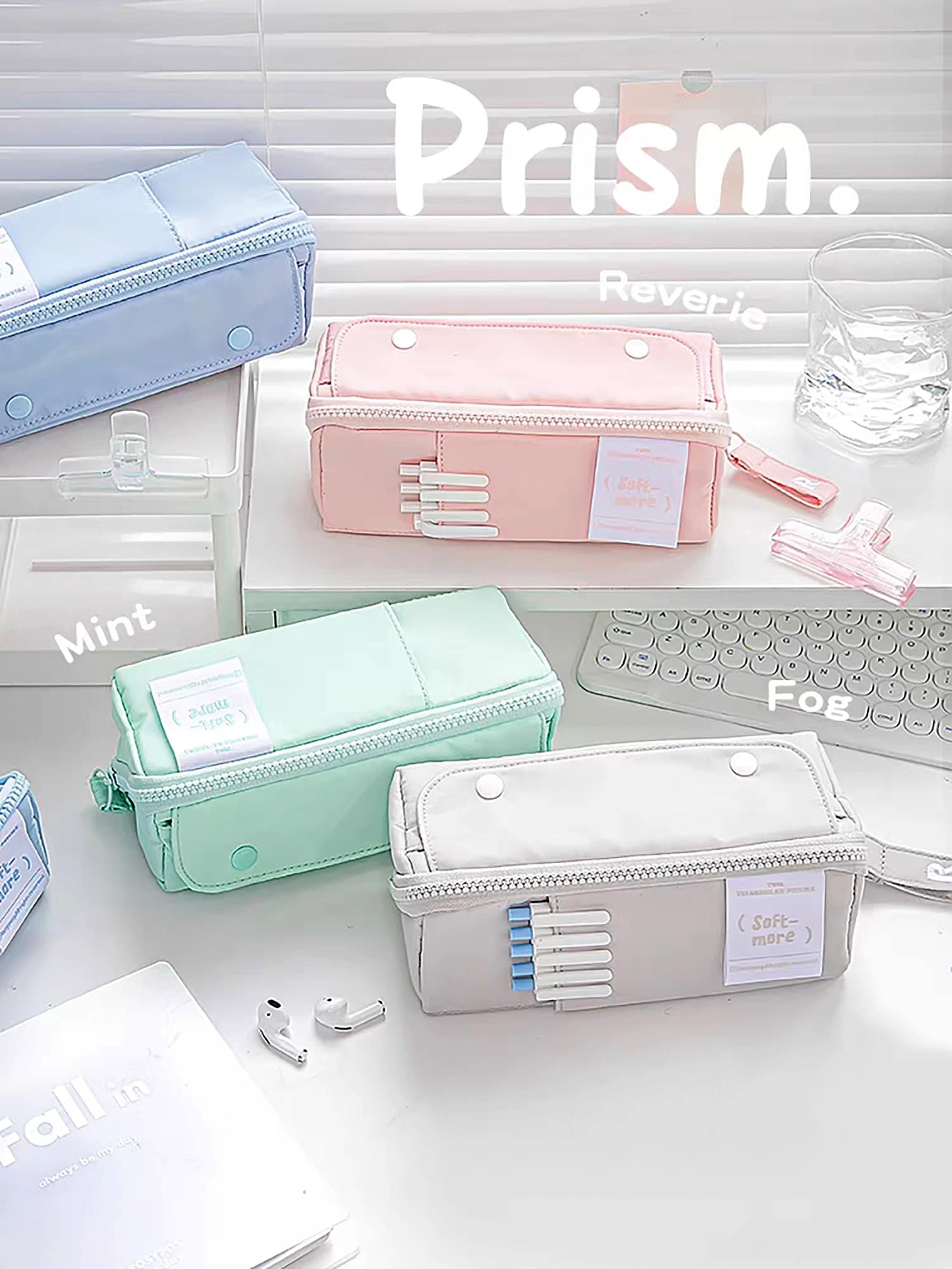 Sleek and Chic Korean Minimalist Pencil Case - Store in Style and Stay Organized!